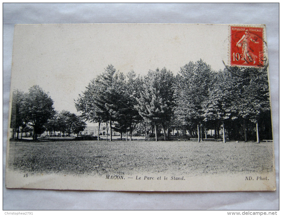 CPA Ancienne Carte Postale  MACON 71 Vue Du Parc  Etat Excellent Circulée - Macon