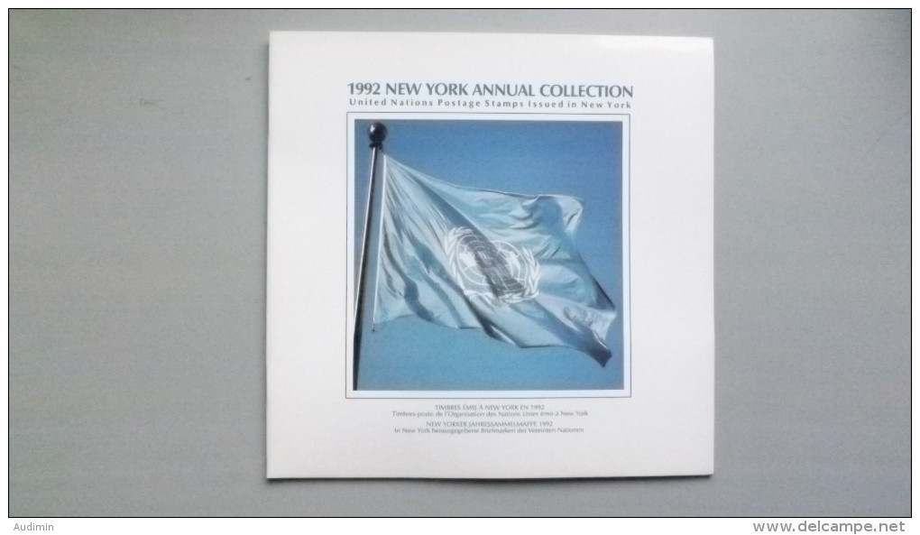 UNO-New York 625/39 Souvenir-Folder 1992 **/mnh, Jahreszusammenstellung 1992 - Unused Stamps