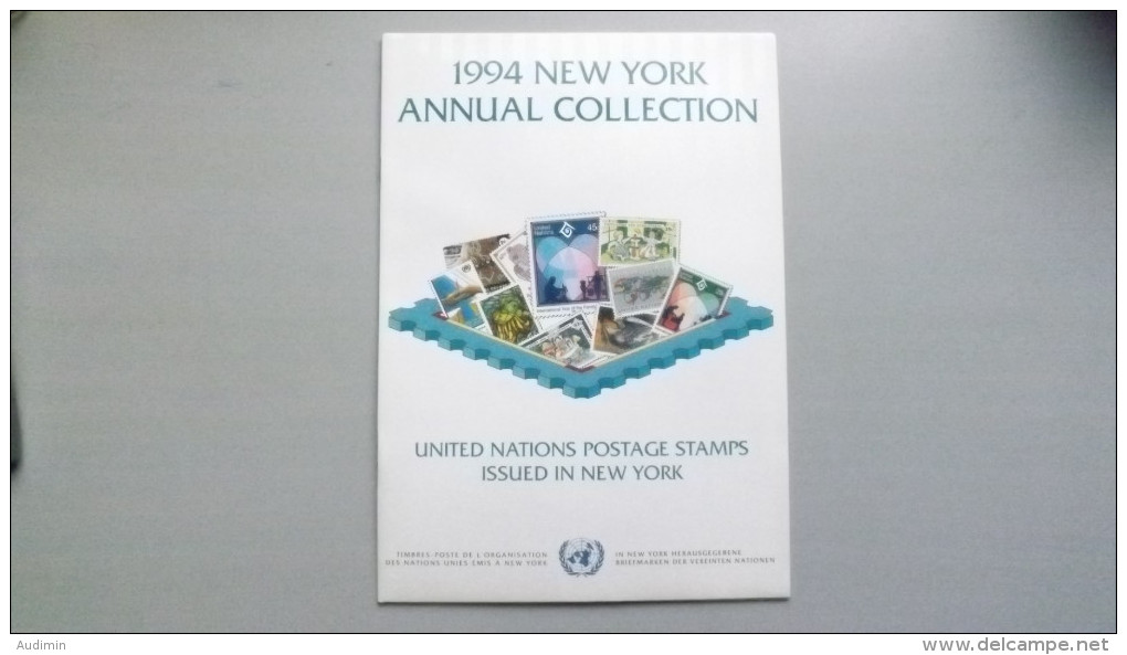 UNO-New York 661/2, 667/78 Souvenir-Folder 1994 **/mnh, Jahreszusammenstellung 1994 - Unused Stamps