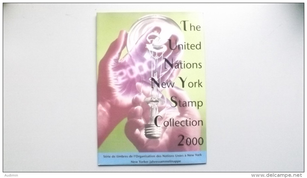 UNO-New York 830, 835/47, 854/5, Bl. 18/20, Souvenir-Folder 2000 **/mnh, Jahreszusammenstellung 2000 - Ungebraucht