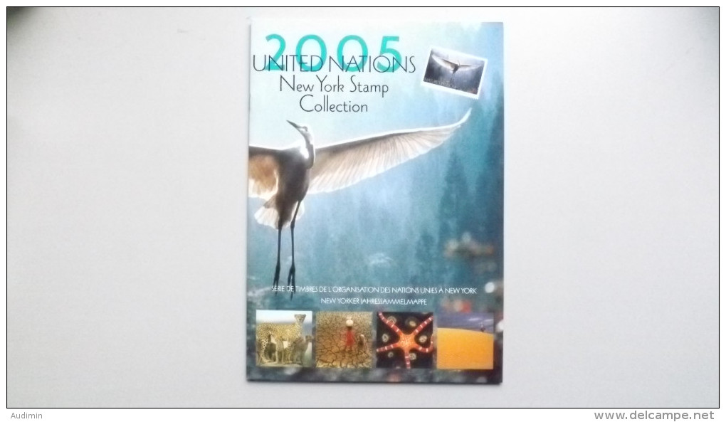 UNO-New York 971/2, 982/7, 994/7, Bl. 25, Souvenir-Folder 2005 **/mnh, Jahreszusammenstellung 2005 - Ungebraucht