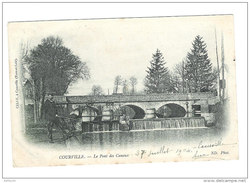 COURVILLE - Le Pont Des Canaux ( Pêche à La Ligne ) - Courville