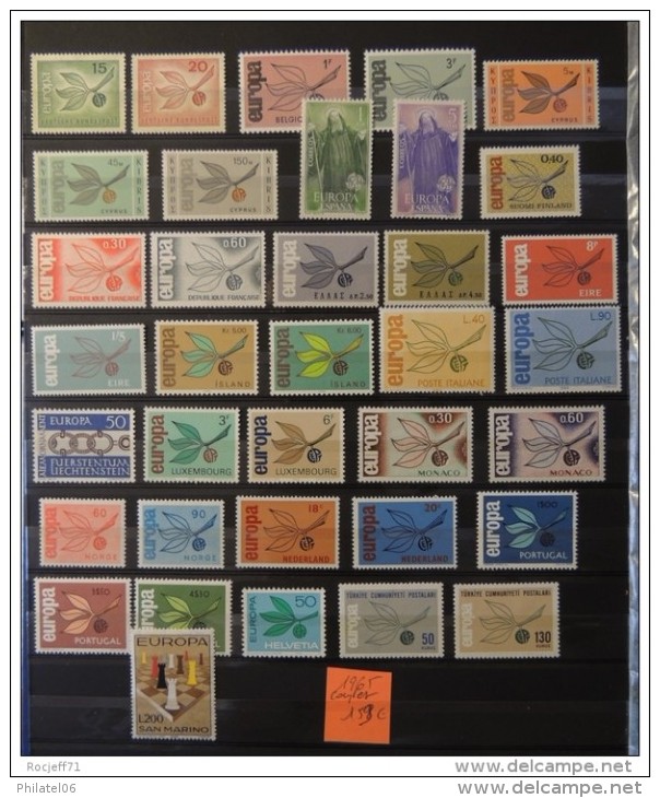 Collection Europa 1960 - 1980 tous en ** // MNH // Cote : 3800 euros  (Collection en classeur)