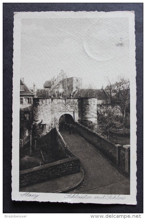 AK :ALZEY- Schlosstor Mit Schloss. Karte Gel. . 1937 - Alzey