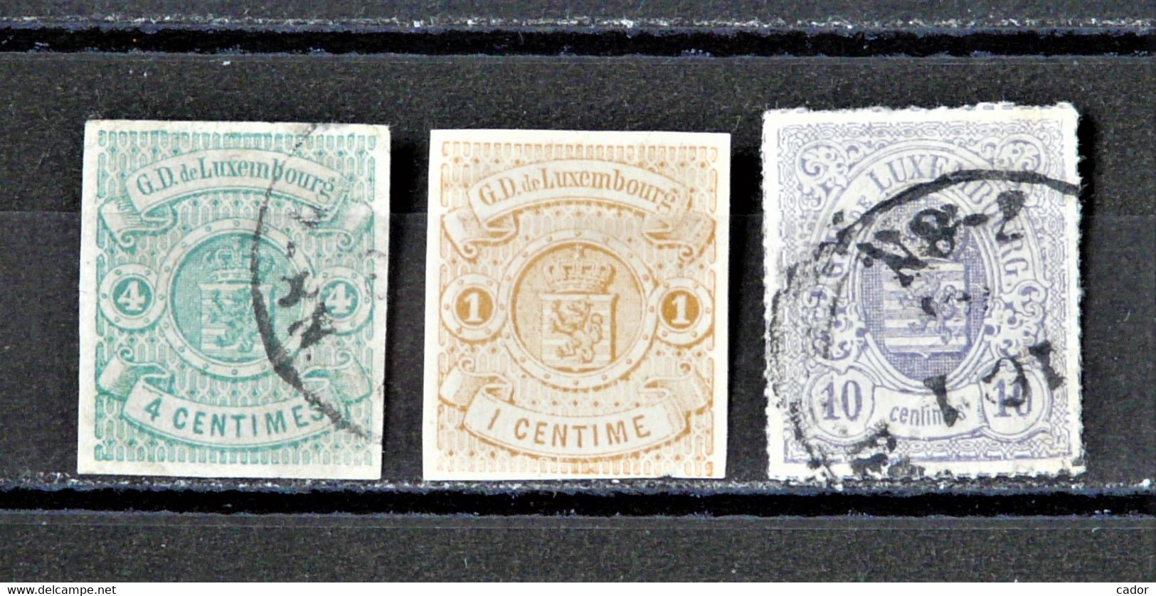 LUXEMBOURG - 1865 N° 15 O -16a * - 17 O (= 6 % Côte) - 1859-1880 Armoiries