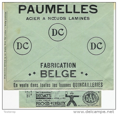 POSTCHEQUE Brief Publicity/publicité  Postcheques 1934 Assur.DAS/ Quincailleries DC   Ect.. Recto/verso  . - Autres & Non Classés