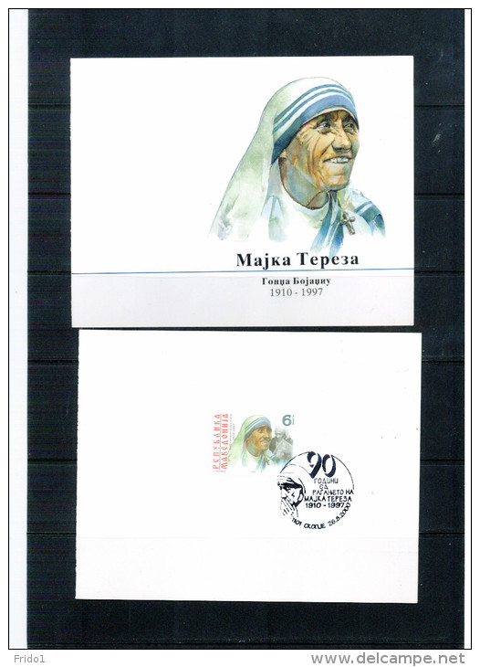 Makedonien / Macedonia 2000 Mutter / Mother Theresa Heftchen / Booklet - Mère Teresa