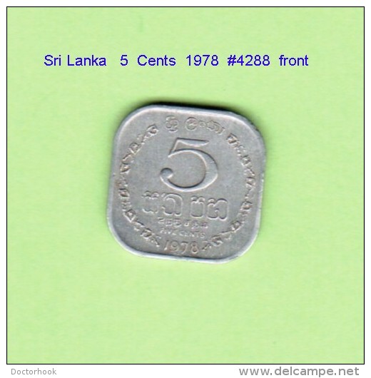SRI LANKA   5  CENTS  1978  (KM # 139a) - Sri Lanka (Ceylon)