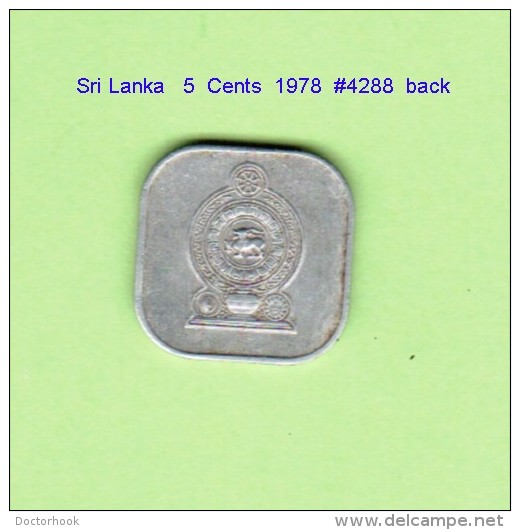 SRI LANKA   5  CENTS  1978  (KM # 139a) - Sri Lanka