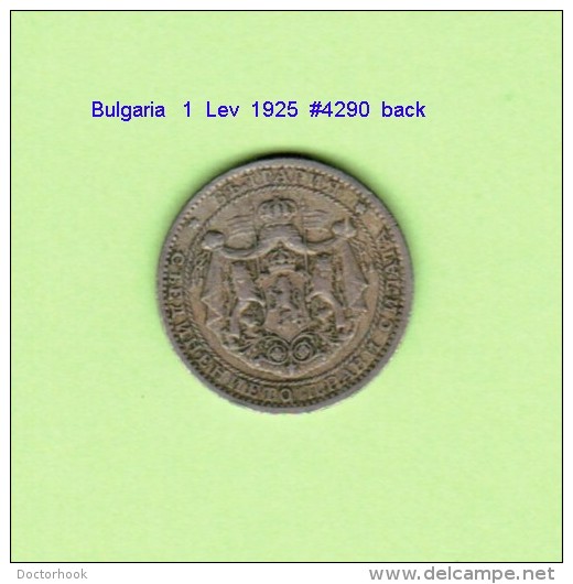 BULGARIA   1  LEV  1925  (KM # 37) - Bulgarie