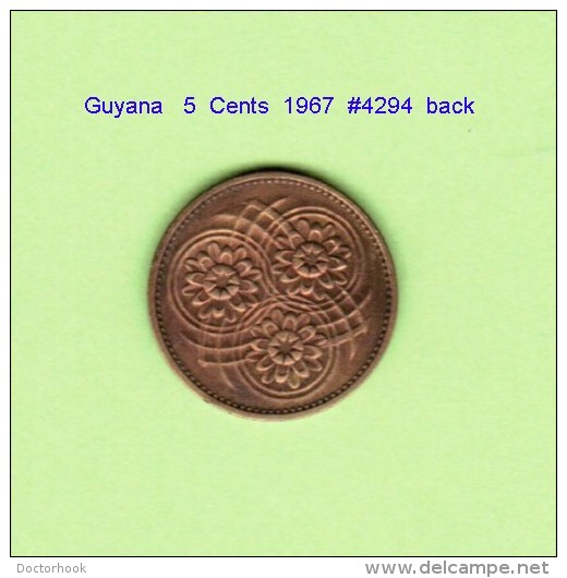 GUYANA   5  CENTS  1967  (KM # 32) - Guyana