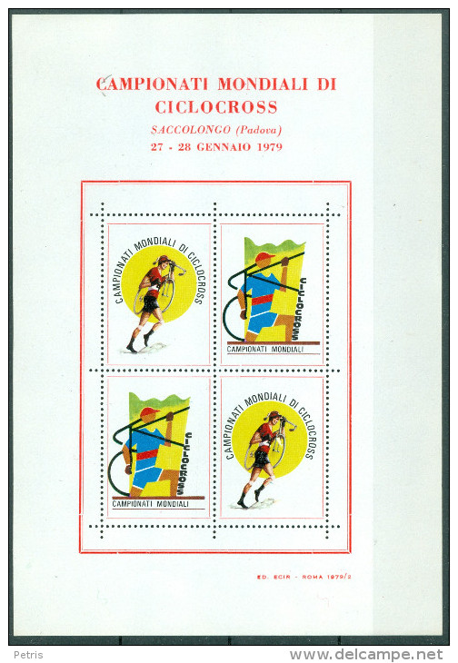 Erinnè Chiudibusta Campionato Mondiale Di Ciclocross Saccolongo 1979 - Lot. A336 - Erinnophilie