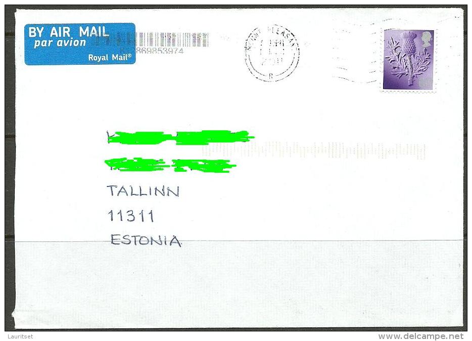 ENGLAND Great Britain SCOTLAND 2011 Cover To Estonia - Storia Postale