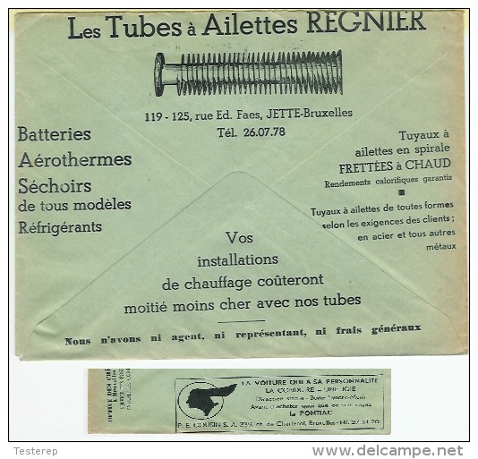 POSTCHEQUE Avec De La  Publicity/publicité Postcheques 1936 Auto PONTIAC  Tubes  Chauffage  Ect.. Recto/verso  . - Autres & Non Classés