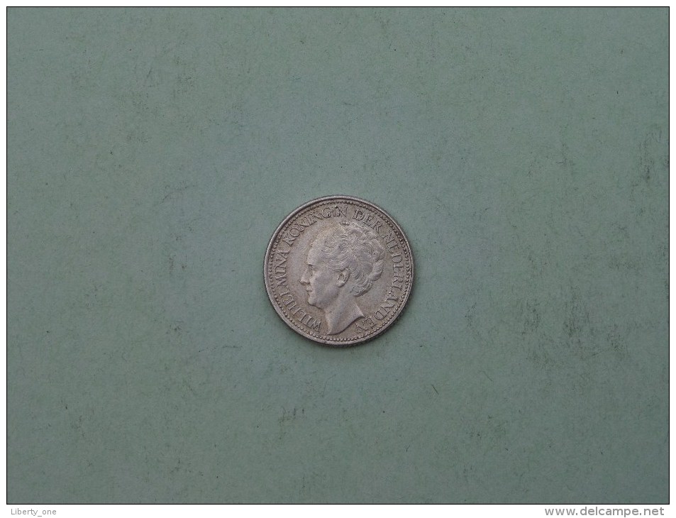 1941 - 25 Cents Wilhelmina Zilver ( Uncleaned - See Photo For Details ) ! - 25 Cent