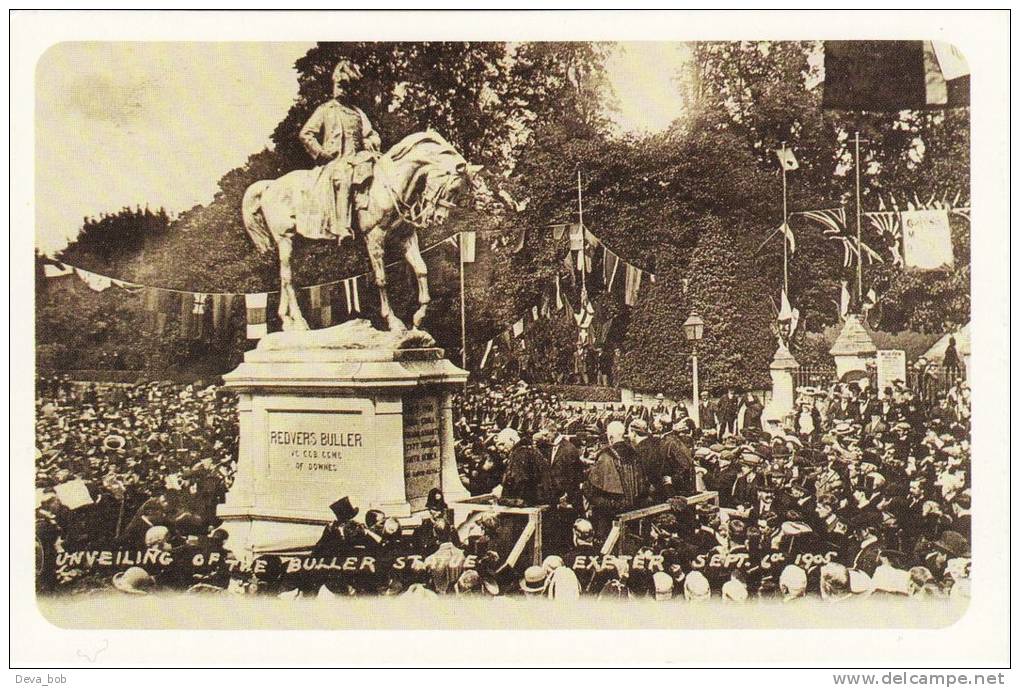 Postcard General Redvers Buller Statue EXETER Devon 1905 Nostalgia Unveiling - Exeter