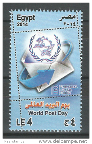 Egypt - 2014 - ( World Post Day ) - MNH (**) - Ungebraucht