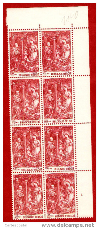 1977  -  BELGIQUE  N°  1874**   Bloc  De  8   Timbres  Neufs - Collections