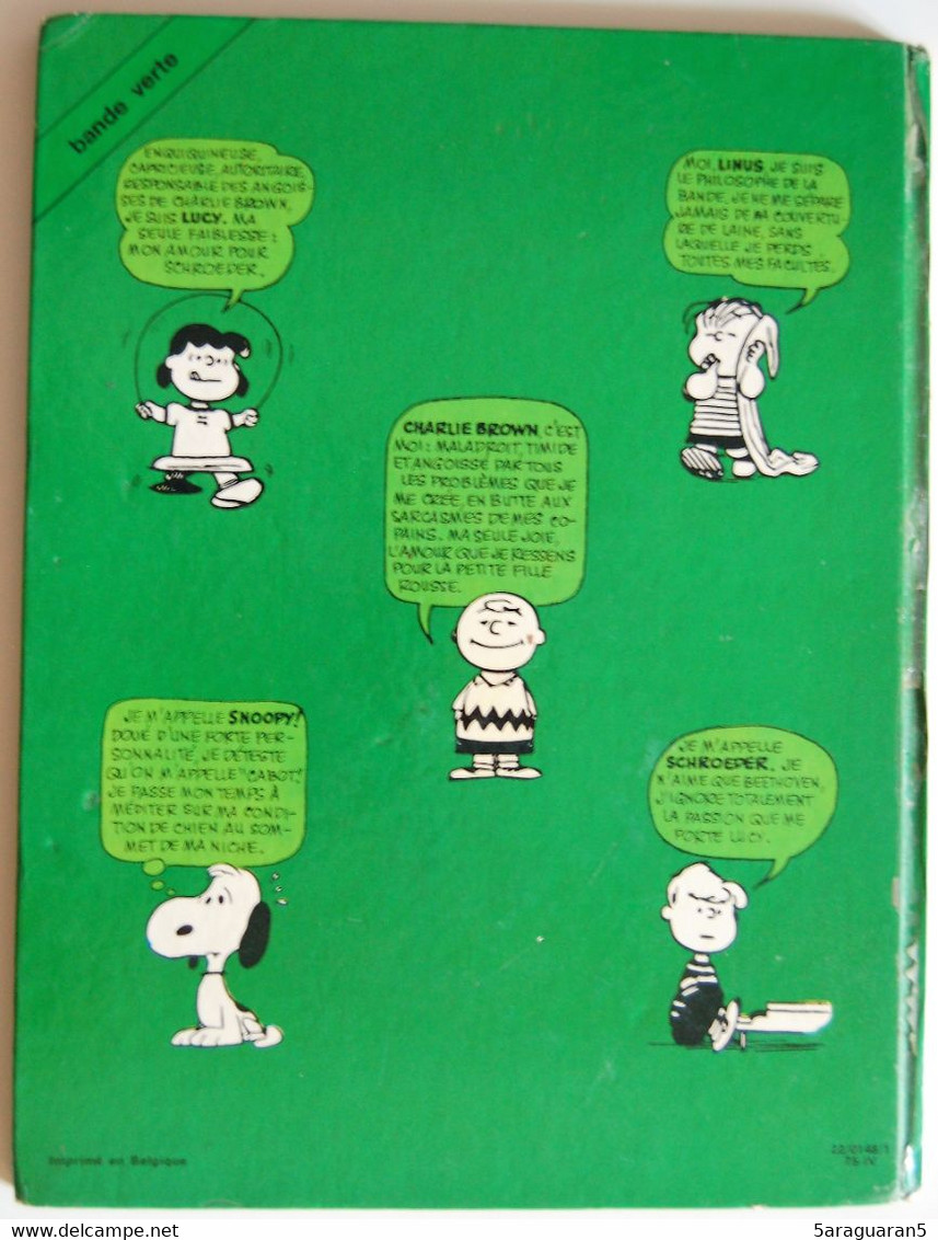 BD PEANUTS - SNOOPY - 3 - Les Malheurs De Charlie Brown - EO 1975 Bande Verte - Peanuts