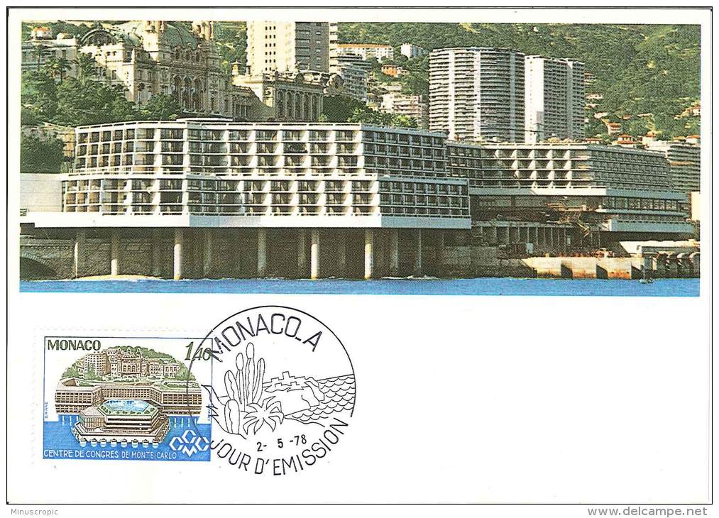 CM Monaco - Centre De Congrès De Monté Carlo - 1978 - Maximumkaarten