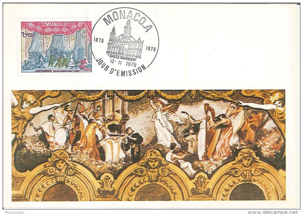 CM Monaco - J Offenbach - Gaité Parisienne - Salle Garnier - 1979 - Cartes-Maximum (CM)