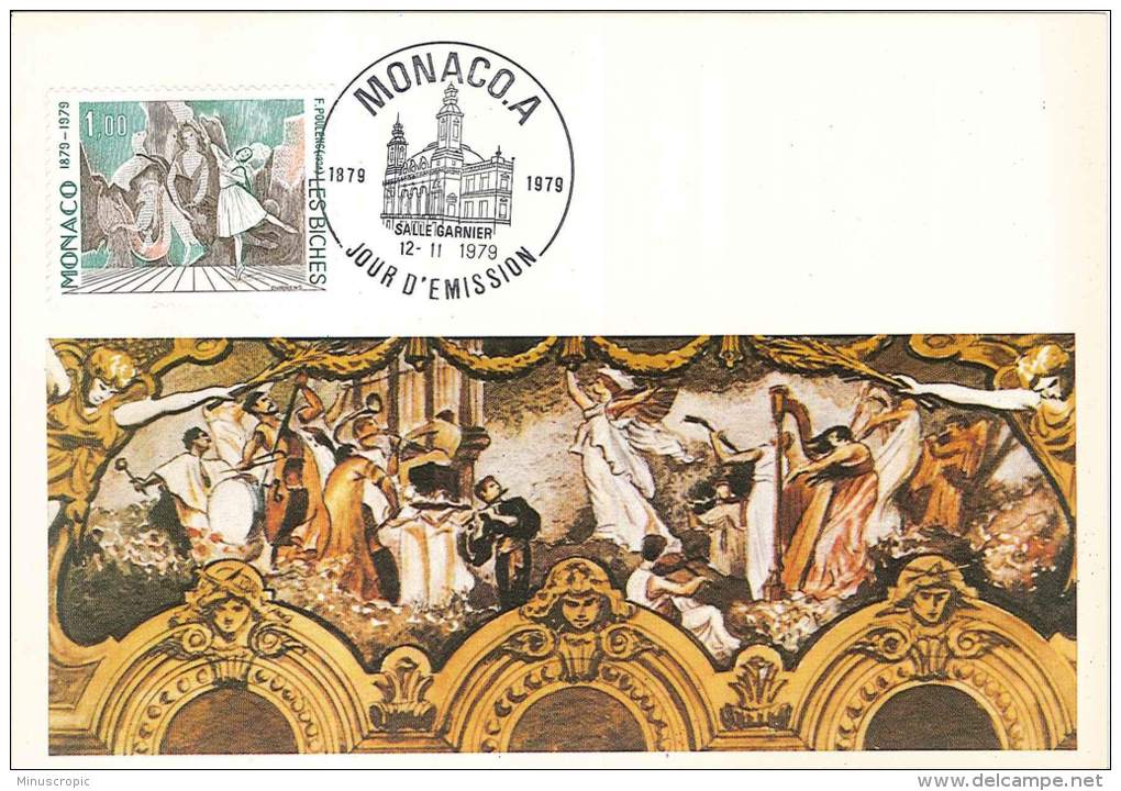 CM Monaco - F Poulenc - Les Biches - Salle Garnier - 1979 - Cartes-Maximum (CM)