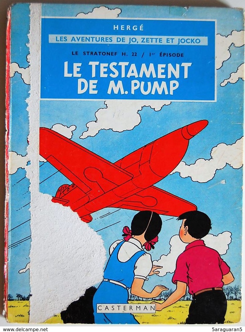 BD JO, ZETTE ET JOCKO - 1 - Le Testament De M.Pump - Le Stratoneff H.22 - 1 Er épisode - Rééd. 1964 - B35 Bis - Jo, Zette & Jocko