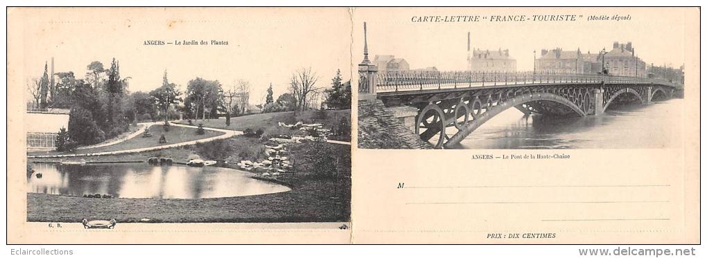 Angers   49     Carte Lettre  Le Pont De La Haute Chaîne Et Jardin Des Plantes - Angers