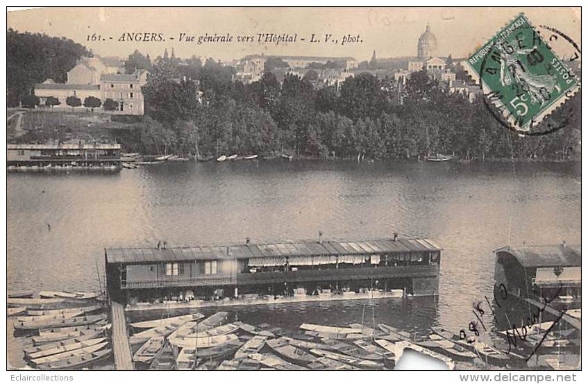 Angers   49     Vue Sur L'Hopital  Bateaux-Lavoirs - Angers