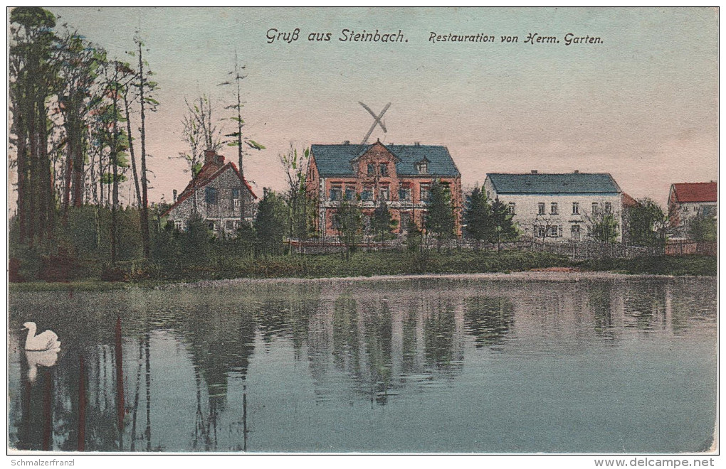 AK Gruss Aus Steinbach Restauration Gasthaus Hermann Garten Bei Kitzscher Bad Lausick Borna Markkleeberg Leipzig Grimma - Roetha