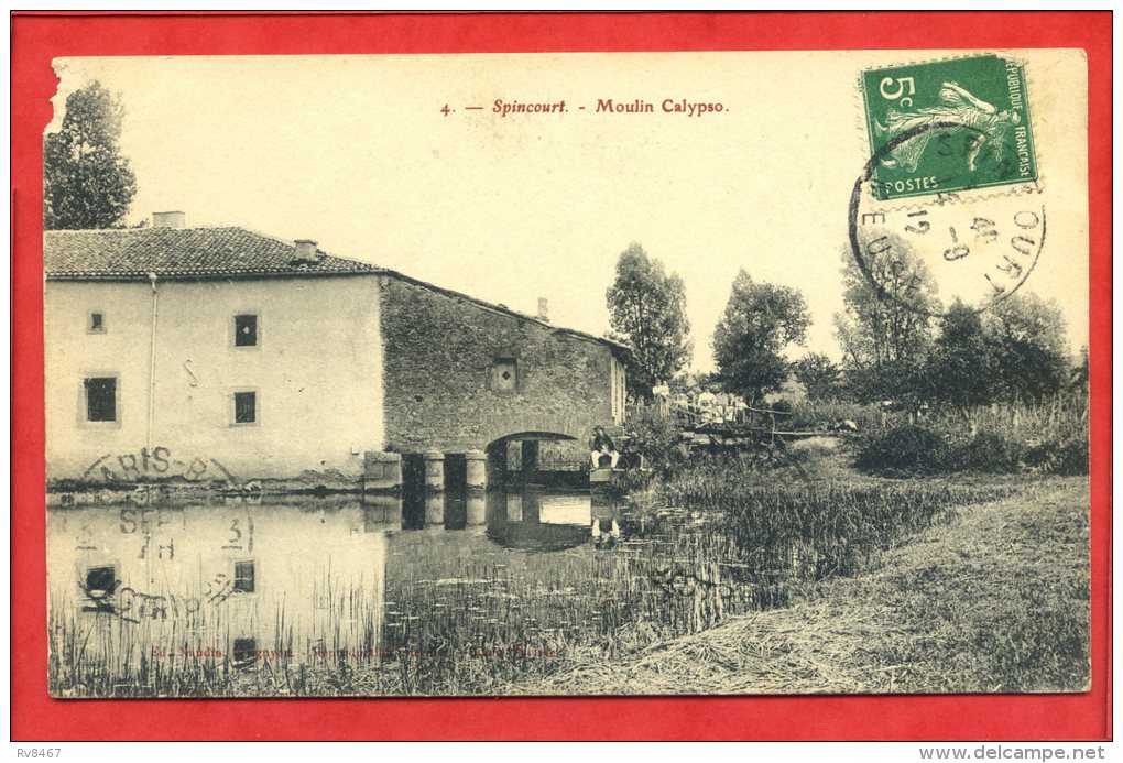 * SPINCOURT - Moulin Calypso - 1912 ( Pêcheurs à La Ligne ) - Spincourt