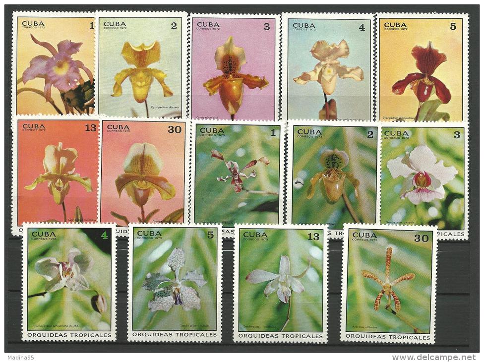 CUBA : **n°1556/62+1656/62, 2 Séries ORCHIDEES, TB - Orchideen