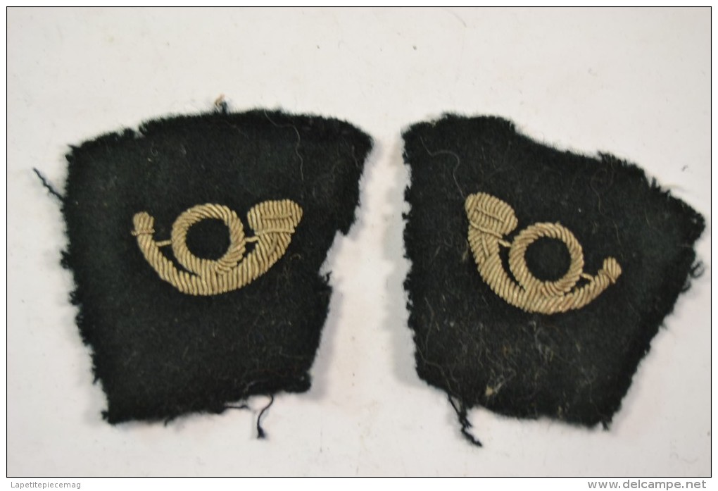 Paire De Pattes De Collet En Feutrine Et Corps De Chasse Cannetille France WW1 / WW2 - Patches