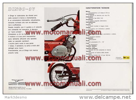 Moto Guzzi Dingo 50 3V 1975 Depliant Originale Genuine Brochure Prospekt - Motori