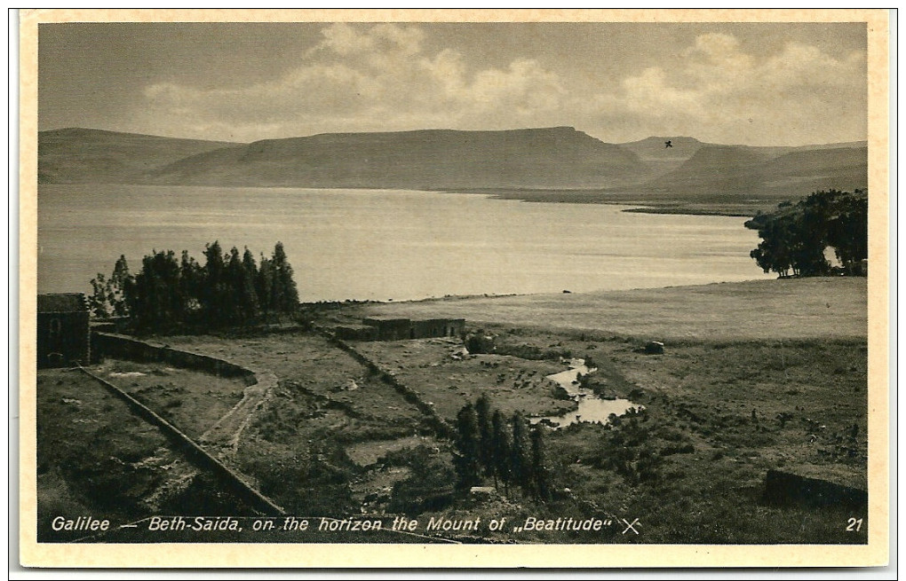 Cpa Galilée -Beth-Saïda, On The Horizon The Mont Of "Beatitude". - Israele