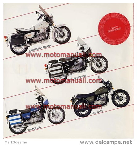 Moto Guzzi Produzione 1985 Depliant Originale Genuine Brochure Prospekt - Motores