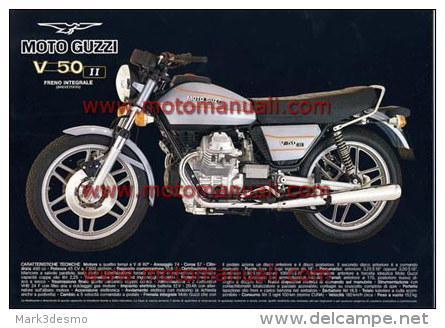 Moto Guzzi V 50 II 500 Depliant Originale Genuine Brochure Prospekt - Motori