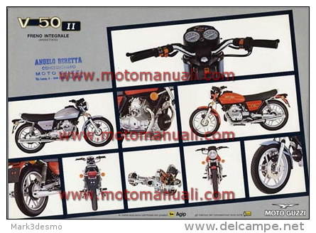 Moto Guzzi V 50 II 500 Depliant Originale Genuine Brochure Prospekt - Motori