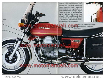 Moto Guzzi V 1000 G5 Depliant Originale Factory Original Brochure - Motoren