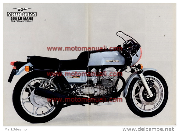 Moto Guzzi 850 Le Mans 1976 Depliant Originale Factory Original Brochure - Engines