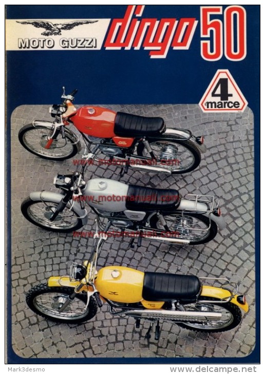 Moto Guzzi Dingo 50 Produzione 1968 Depliant Originale Factory Original Brochure - Engines