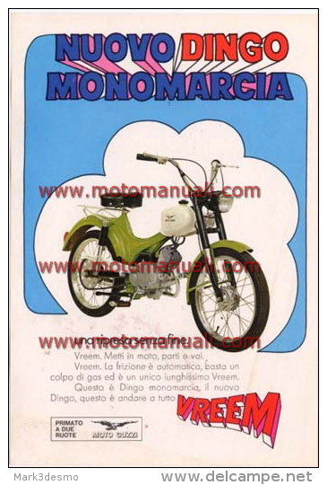 Moto Guzzi Dingo 50 Depliant Originale Factory Original Brochure - Motores