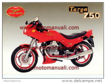 Moto Guzzi V 75 750 Targa Depliant Originale Factory Original Brochure - Motori