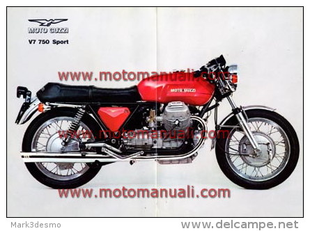 Moto Guzzi V7 Sport 750 1973 Depliant Originale Factory Original Brochure - Moteurs