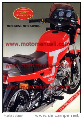 Moto Guzzi V35 III 350 Depliant Originale Factory Original Brochure - Engines