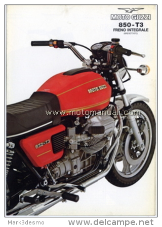 Moto Guzzi 850 T3 1977 Depliant Originale Factory Original Brochure - Engines