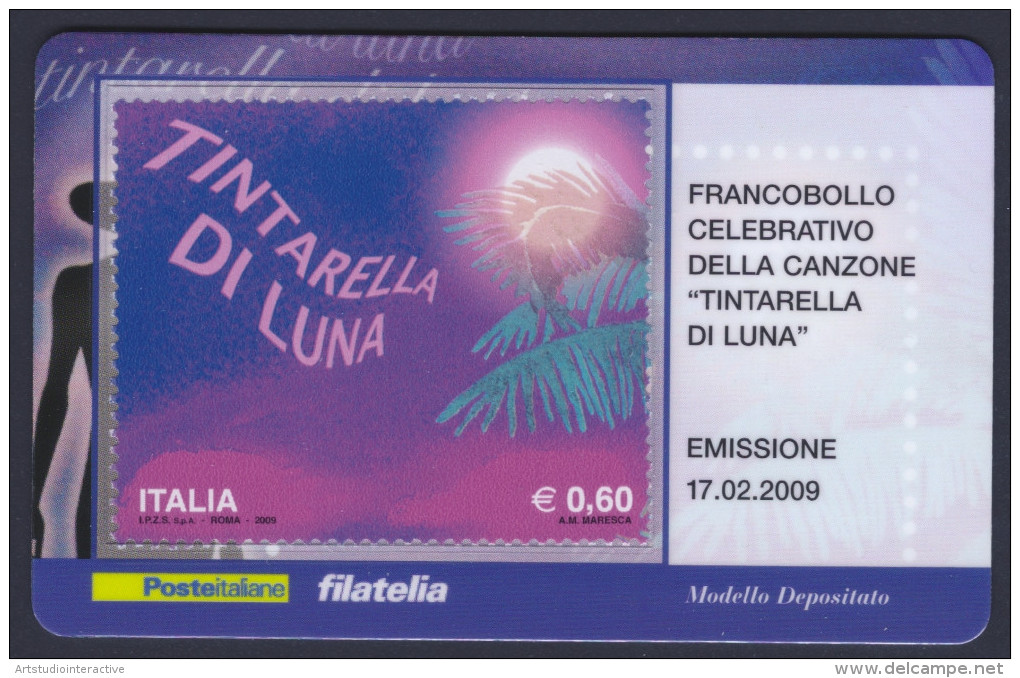 2009 ITALIA REPUBBLICA "TINTARELLA DI LUNA" TESSERA FILATELICA - Cartes Philatéliques