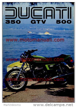 Ducati GTV 350 500 1978 Depliant Originale Factory Original Brochure - Motores