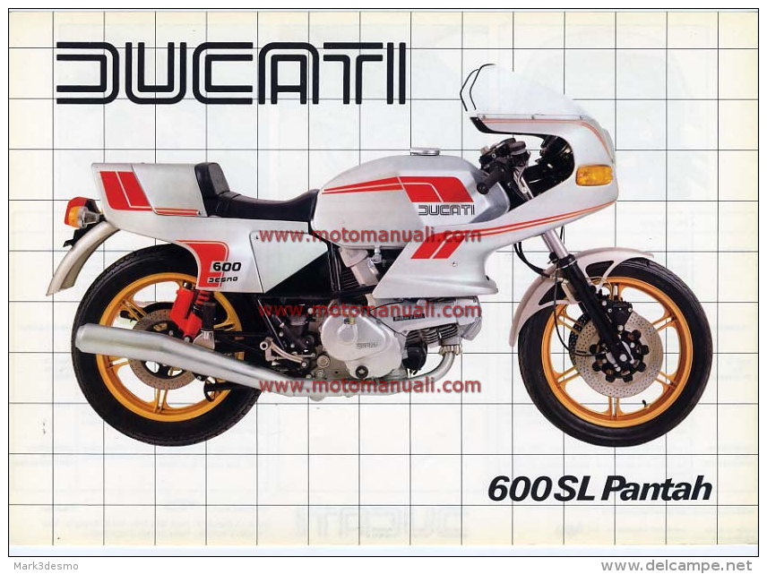 Ducati 600 SL PANTAH 1981 Depliant Originale Factory Original Brochure - Motori