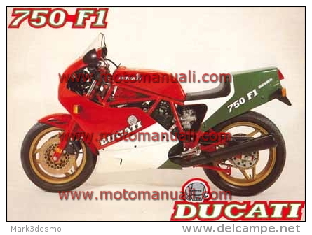 Ducati 750 F1 1986 Depliant Originale Factory Original Brochure - Engines